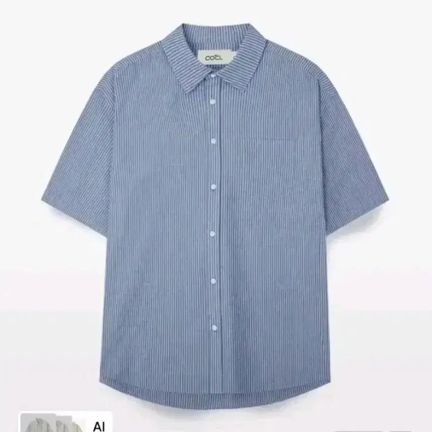 [BUNJANG] CustomAccLock Striped Short-Sleeve Shirt / 커스텀어클락 스트라이프 반팔 셔츠