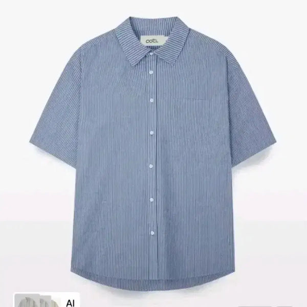 [BUNJANG] CustomAccLock Striped Short-Sleeve Shirt / 커스텀어클락 스트라이프 반팔 셔츠