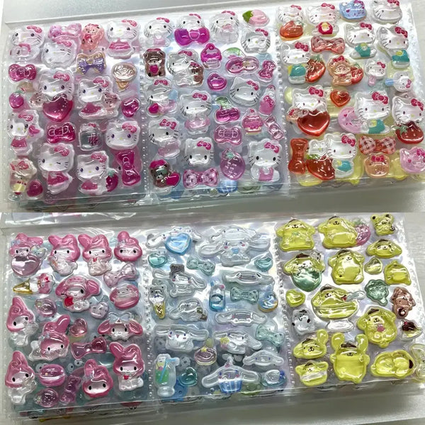 [BUNJANG] BonBon Drop 3D Sticker Book Set - Sanrio, Chiikawa, Tamagotchi / 봉봉드롭 입체스티커 산리오 치이카와 다마고치 스티커북