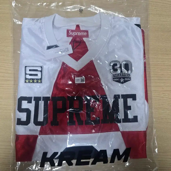 [BUNJANG] Supreme 30th Anniversary Star Football Jersey White / 슈프림 스타 풋볼 30주년 저지 화이트