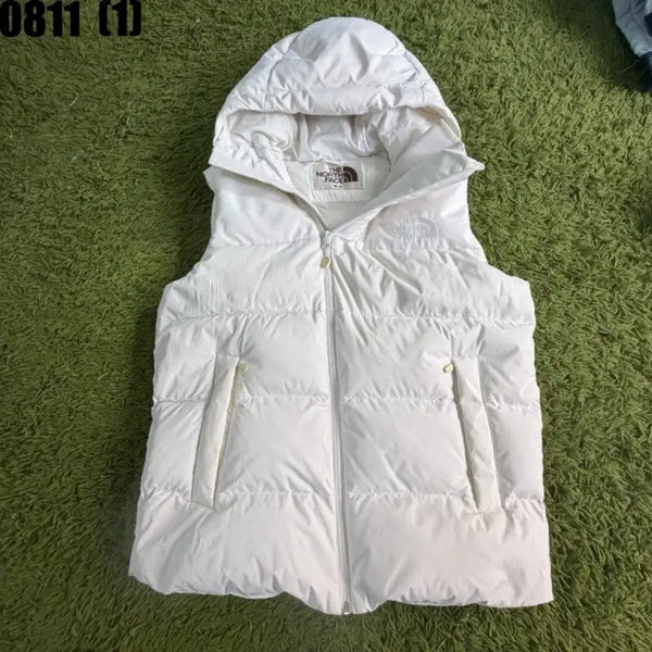 [BUNJANG] The North Face Hooded Padded Vest White M (95) / 노스페이스 후드 패딩 베스트 패딩조끼 화이트 M 95