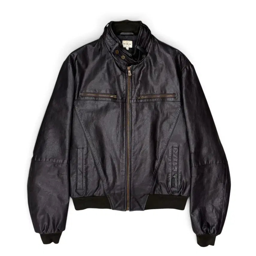 [BUNJANG] Calvin Klein 2001 Lamb Leather Bomber Jacket - Size M / 2001 캘빈클라인 램 레더 봄버자켓 M