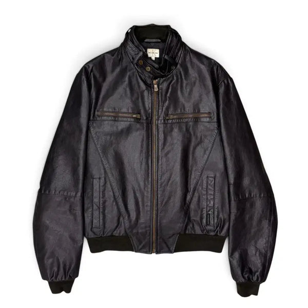 [BUNJANG] Calvin Klein 2001 Lamb Leather Bomber Jacket - Size M / 2001 캘빈클라인 램 레더 봄버자켓 M