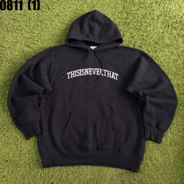 [BUNJANG] thisisneverthat Logo Hoodie Black XL / 디스이즈네버댓 후드티 XL