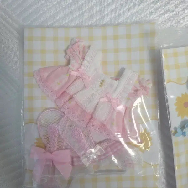 [BUNJANG] Bokdong Closet Pastel Pink 10cm Doll Clothes / [미사용] 복동이옷장 파스텔 분홍 핑크 10cm 인형 옷
