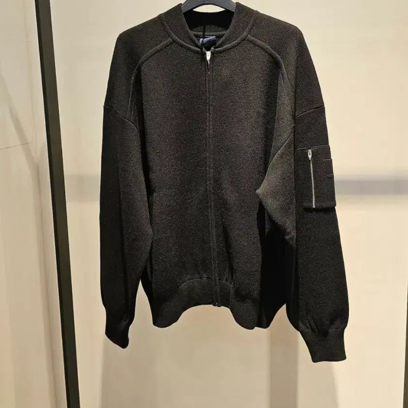 [BUNJANG] Juun.J 25SS Core Essential Knit Blouson Jumper L Black / [새상품] 준지 25SS (CORE) 에센셜 니트 블루종 점퍼 L 블랙
