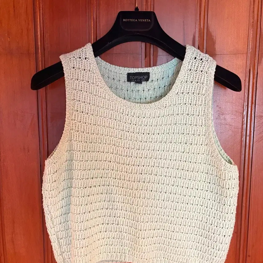 [BUNJANG] Topshop Mint Knit Vest US 4 / 탑샵 TOP SHOP 민트색 니트 조끼 US 4