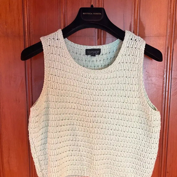[BUNJANG] Topshop Mint Knit Vest US 4 / 탑샵 TOP SHOP 민트색 니트 조끼 US 4