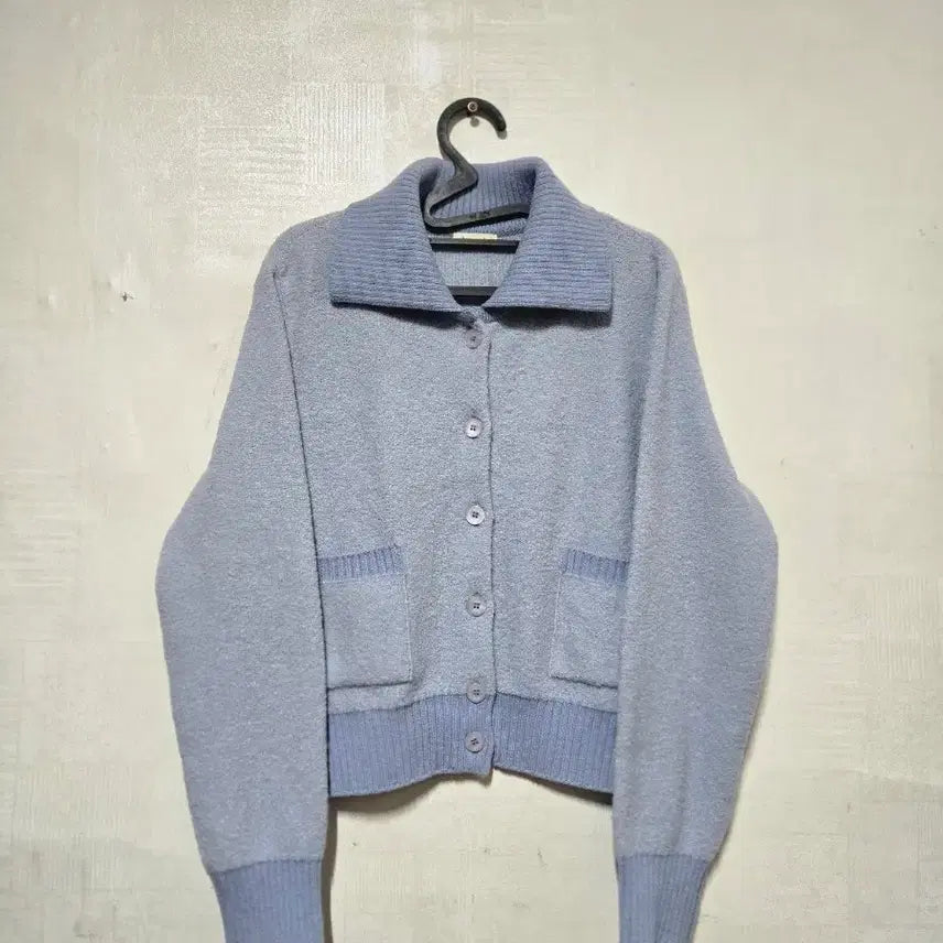 [BUNJANG] Avie Mua Bouclé Patch Pocket Merino Wool Cardigan / 아비에무아 부클레 패치포켓 메리노울 가디건