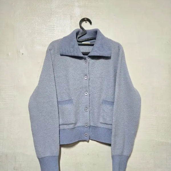[BUNJANG] Avie Mua Bouclé Patch Pocket Merino Wool Cardigan / 아비에무아 부클레 패치포켓 메리노울 가디건
