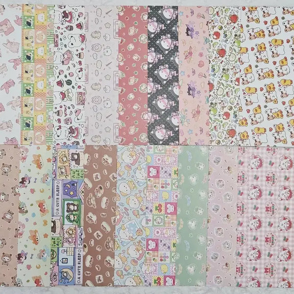 [BUNJANG] Pattern Wrapping Paper Mix - 200 Sheets / 포용 패턴랩핑지 200장