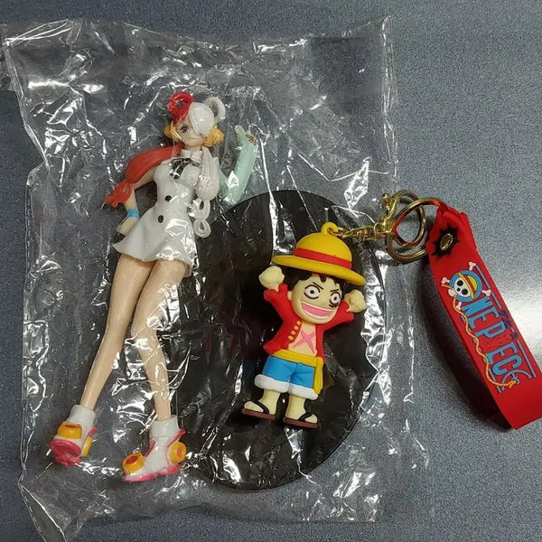 [BUNJANG] One Piece Uta Figure & Luffy Keychain Set / 원피스 우타 피규어, 루피 키링
