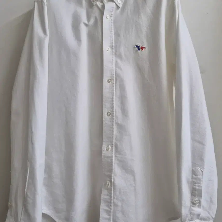 [BUNJANG] Maison Kitsuné Oxford Shirt White Fox Logo Embroidery / 메종키츠네 옥스포드 남방