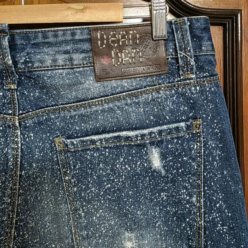 [BUNJANG] DSQUARED2 Wash Denim Shorts / 디스퀘어드2 반바지 48 32~34 청바지 워싱 데님 팬츠 빈티지 페인팅