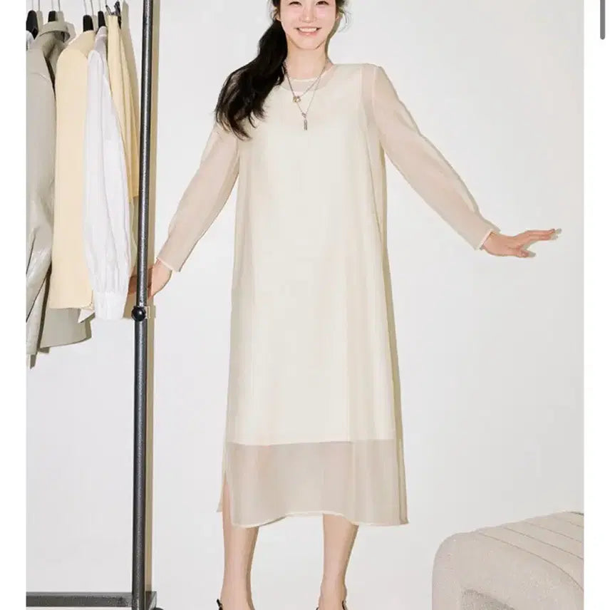 [BUNJANG] IT'S MY STYLE Sheer Layered Dress / 잇미샤 쉬어 레이어드 원피스