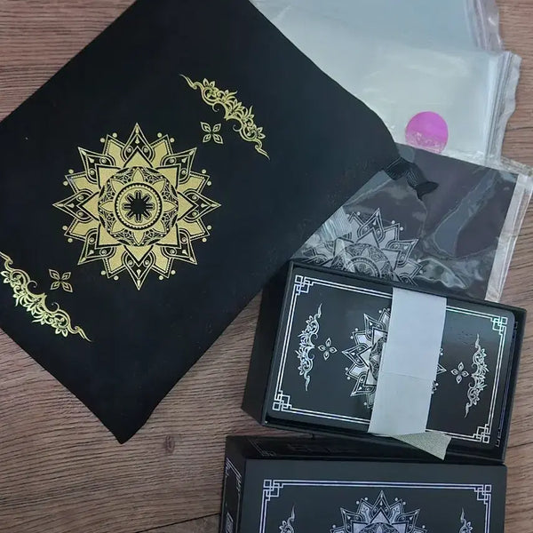 [BUNJANG] Korean Style Sam-ra-man-sang Tarot Cards (Black Mother of Pearl Inlay) / 한국풍 삼라만상 타로카드 흑자개