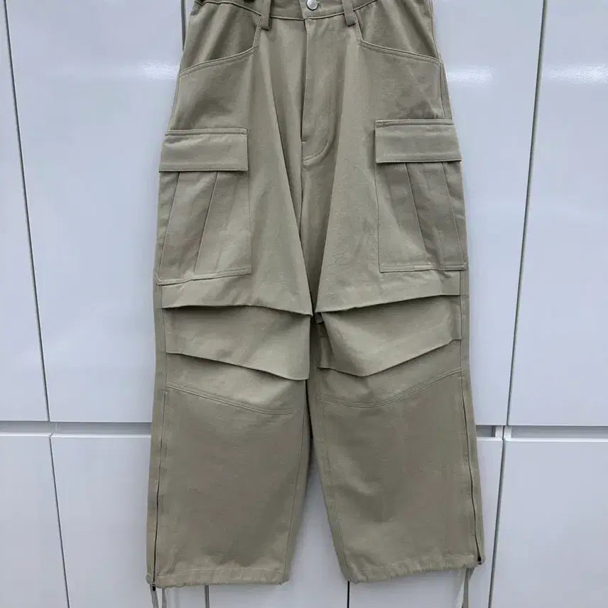 [BUNJANG] Non-Node Side Zipper Cargo Pants Beige / 논노드 사이드 지퍼 카고 팬츠 베이지[1]