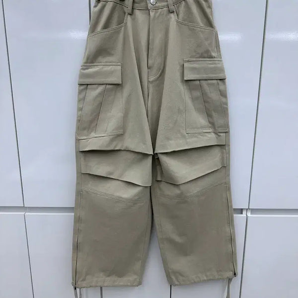 [BUNJANG] Non-Node Side Zipper Cargo Pants Beige / 논노드 사이드 지퍼 카고 팬츠 베이지[1]