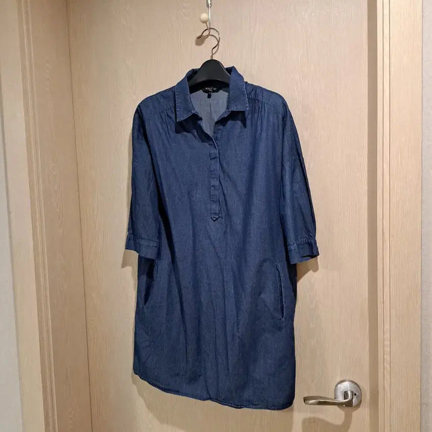 [BUNJANG] MUZTBE. Denim Shirt Dress Size 77 / MUZTBE. 청 데님 셔츠 원피스 사이즈77