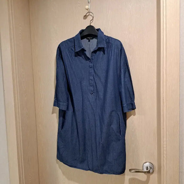 [BUNJANG] MUZTBE. Denim Shirt Dress Size 77 / MUZTBE. 청 데님 셔츠 원피스 사이즈77