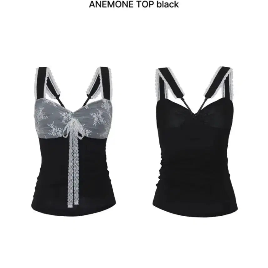[BUNJANG] Pain Or Pleasure Anemone Top Black / 페인오어플레져 anemone top 아네모네 탑 블랙