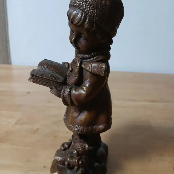 [BUNJANG] Bronze Children Reading Statue / 동 장식품