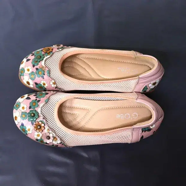 [BUNJANG] GOBe Women's Mesh Flat Shoes (240mm, 3cm Heel) / w158 GOBe 여성플로벌자수 메쉬플랫단화/여성240/굽높이3센치/사놀까