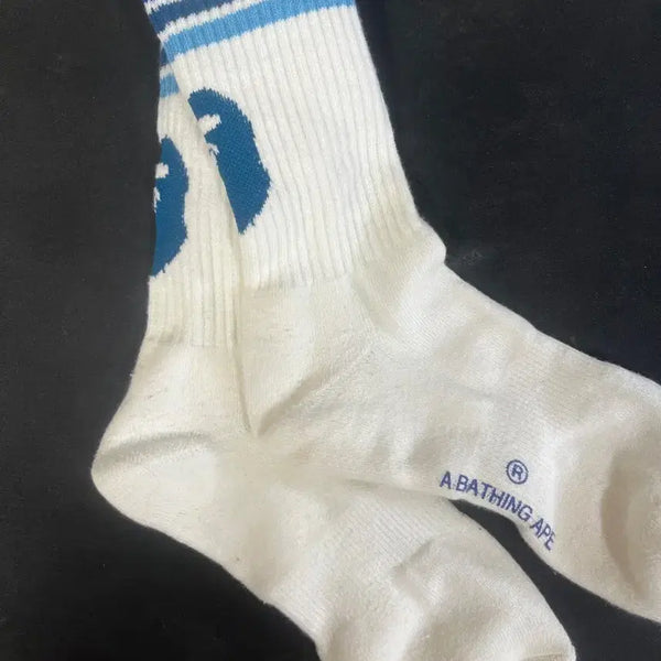 [BUNJANG] BAPE Line Socks Blue / 베이프 라인 삭스 블루