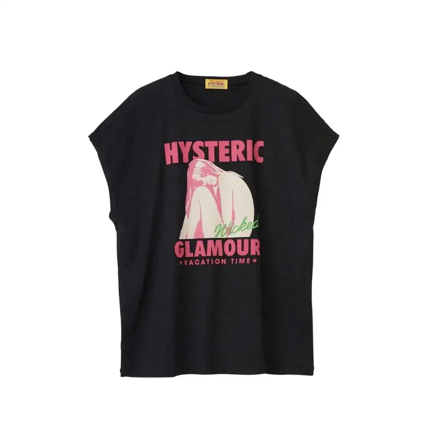[BUNJANG] Hysteric Glamour Short Sleeve T-Shirt Black / 히스테릭 글래머 반팔 티셔츠 블랙
