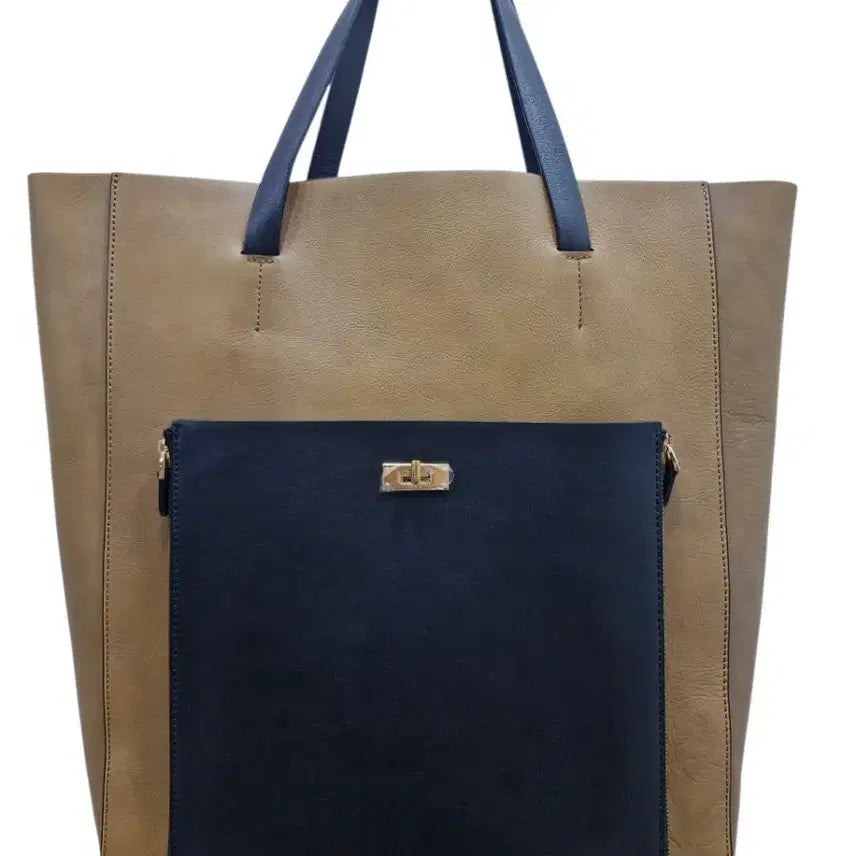 [BUNJANG] Time Tote Bag Leather Brown Black / 타임 토트백 (택포)