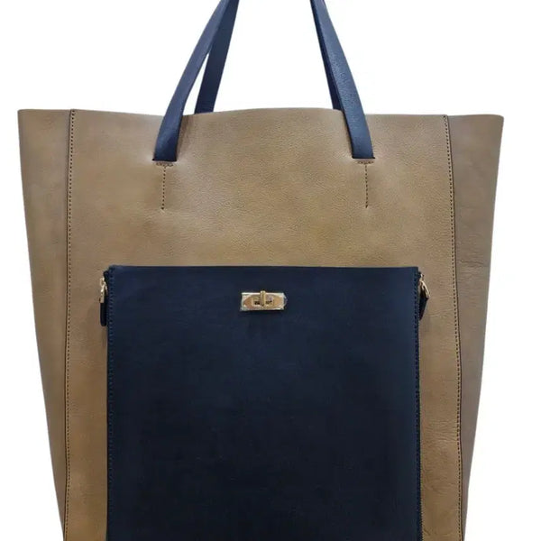[BUNJANG] Time Tote Bag Leather Brown Black / 타임 토트백 (택포)