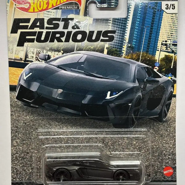 [BUNJANG] Hot Wheels Premium Fast & Furious Lamborghini Aventador - Matte Black (Sealed, Blister Damaged) / 1:64 핫휠 프리미엄 분노의 질주 람보르기니 아벤타도르 블랙(블리스터 파손)