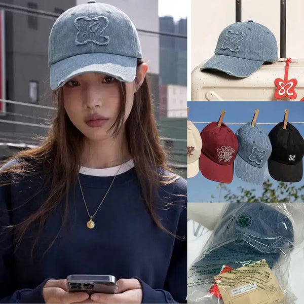[BUNJANG] Samsonite Red Logo Appliqué Ball Cap / 쌤소나이트 레드 로고 아플리케 볼캡 새상품 모자
