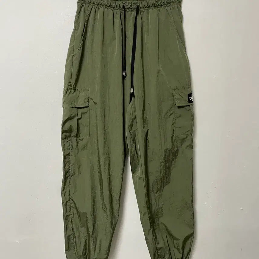 [BUNJANG] Nylon Cargo Banding Jogger Pants / 55-66 카키 나일론 카고 밴딩 조거팬츠 바지