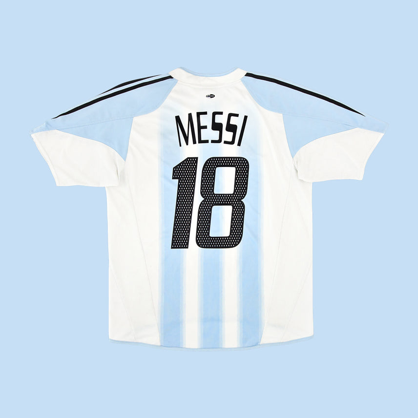 [BUNJANG] Adidas Argentina 2004-2006 Home Lionel Messi #18 Jersey (L) / 정품 아디다스 아르헨티나 유니폼 04 06 홈 리오넬 메시 18 해외 L