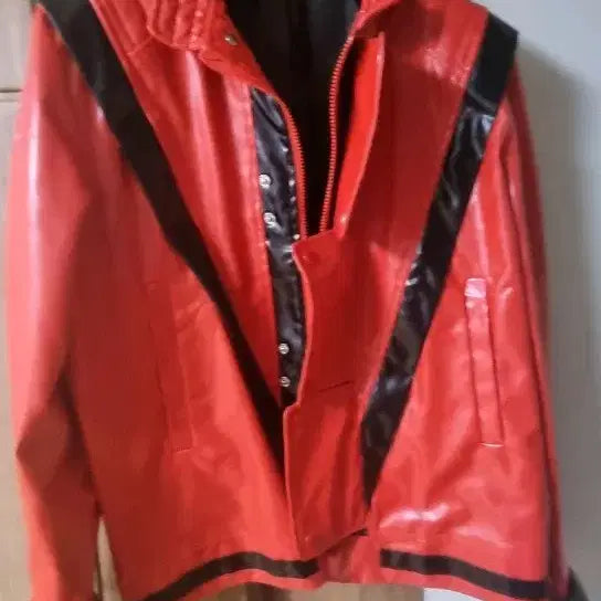 [BUNJANG] Michael Jackson Thriller Leather Jacket Red Cosplay Costume / 마이클잭슨 스릴러 가죽자켓 레드 상의 의상 코스프레 옷