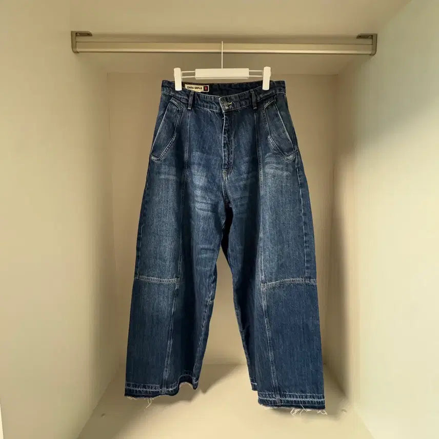 [BUNJANG] ZARA SRPLS Wide Denim Pants (32-inch) / 자라 (ZARA) SRPLS 와이드 데님 팬츠 (32인치)