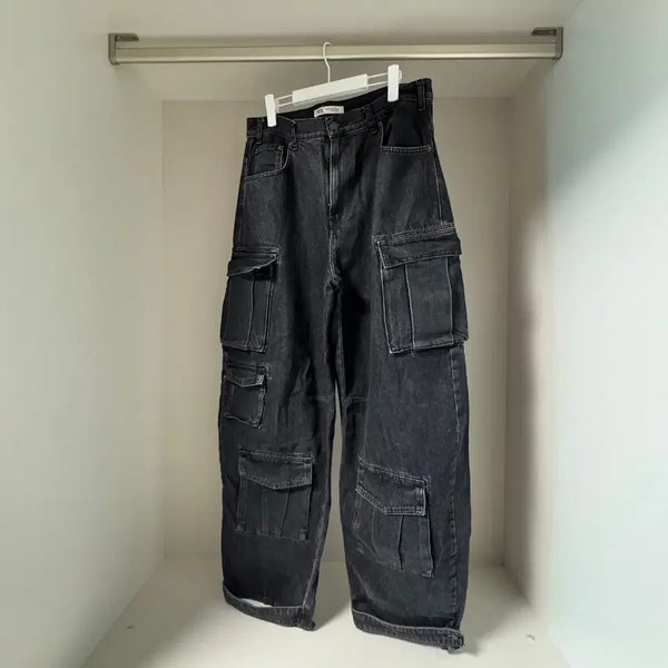 [BUNJANG] ZARA Multi Cargo Grey Denim Pants (32-inch) / 자라 (ZARA) 멀티카고 그레이 데님 팬츠 (32인치)