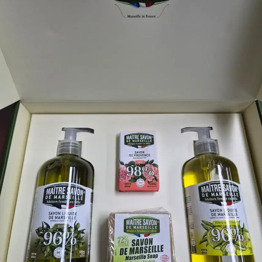 [BUNJANG] Maitre Savon Organic Liquid Soap Olive Cleansing Gift Set / 프랑스산 유기농 리퀴드솝 매터사봉 올리브 클렌징 선물세트 정가 8만원