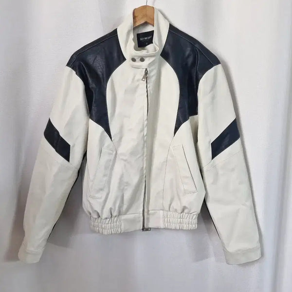 [BUNJANG] Easy No Easy Eco Leather Zip-Up Jacket / easy no easy 이지노이지 에코레더 집업 자켓