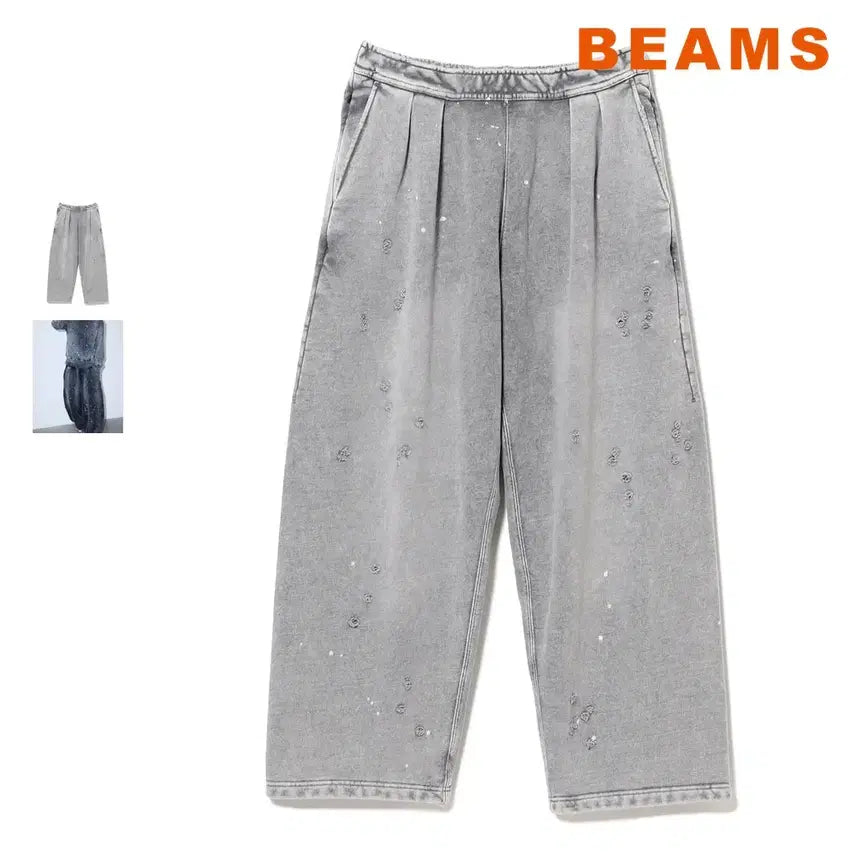 [BUNJANG] BEAMS Distressed Sweatpants / 빔즈 데미지 스웨트 팬츠