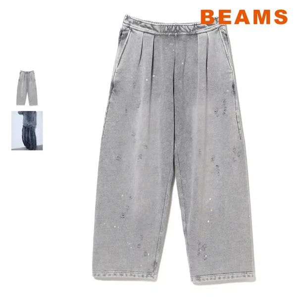 [BUNJANG] BEAMS Distressed Sweatpants / 빔즈 데미지 스웨트 팬츠
