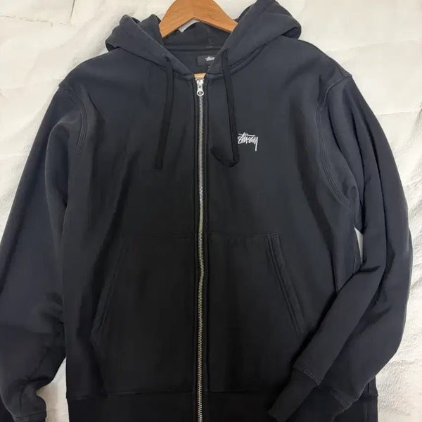[BUNJANG] Stussy Hooded Zip-Up Sweatshirt Black M / 스투시 후드집업 블랙 M
