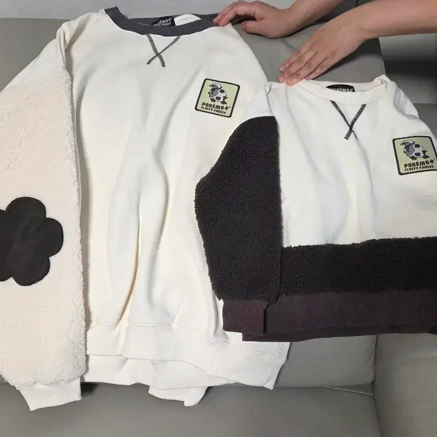 [BUNJANG] Pokemon Family Fleece Sweatshirt Set / [새제품 세트] 정품 포켓몬스터 패밀리 맨투맨