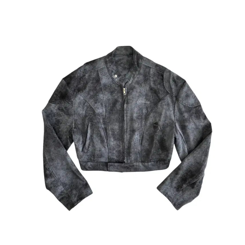 [BUNJANG] Vintage Women's Cropped Rider Jacket / Vintage 빈티지 여성 크롭 라이더 자켓