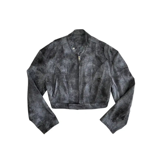 [BUNJANG] Vintage Women's Cropped Rider Jacket / Vintage 빈티지 여성 크롭 라이더 자켓