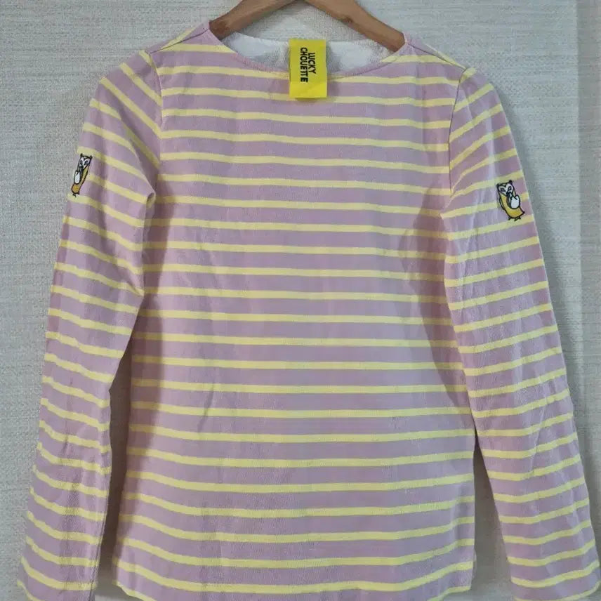 [BUNJANG] LUCKY CHOUETTE Striped Long Sleeve T-Shirt / 럭키슈에뜨 스트라이프 긴팔 티셔츠