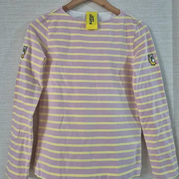 [BUNJANG] LUCKY CHOUETTE Striped Long Sleeve T-Shirt / 럭키슈에뜨 스트라이프 긴팔 티셔츠