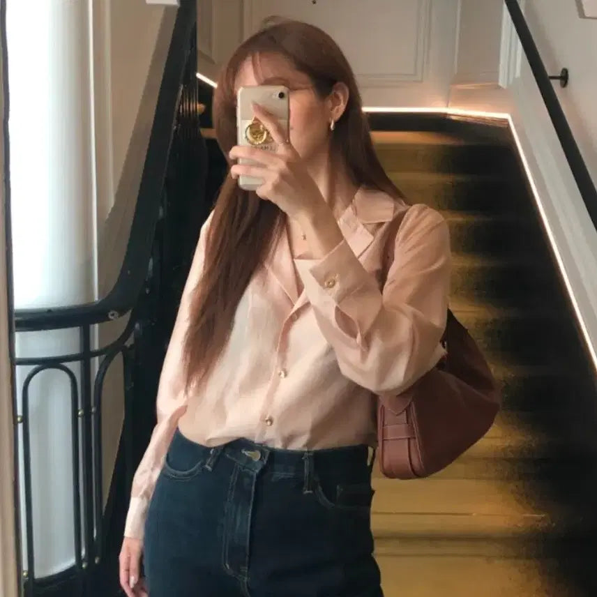 [BUNJANG] Archive J2U Muse Blouse Rose Pink / 아카이브제이투유 뮤즈 블라우스 로즈핑크