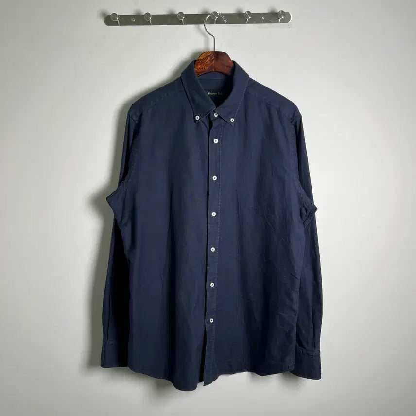 [BUNJANG] Massimo Dutti Navy Button-Down Classic Shirt L / 마시모두띠 네이비 버튼다운 클래식 셔츠 L